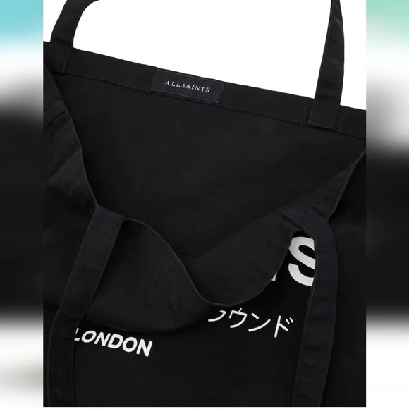 AllSaints UNDERGROUND Black Tote Bag Brand New - Picture 2 of 5